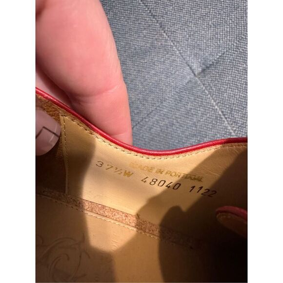 The Office of Angela Scott Ms. Jane Red Kiltie Loafer 37.5W US 7.5 - Picture 4 of 7